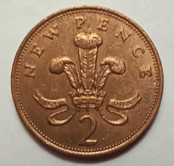 Продам монету 2 пенса Великобритания 1975 год,состояние-VF-очень хорошее.Цена 15. . фото 3