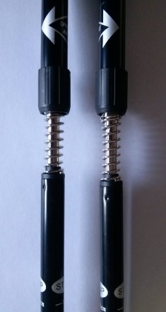 Палки двухсекционные (в сложенном виде 85 см) в комплекте с чехлом. Цвет - черны. . фото 5