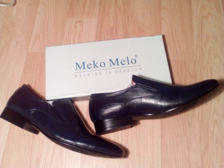 продаются новые мужские классические кожаные туфли meko melo 45 размера.ширина с. . фото 4