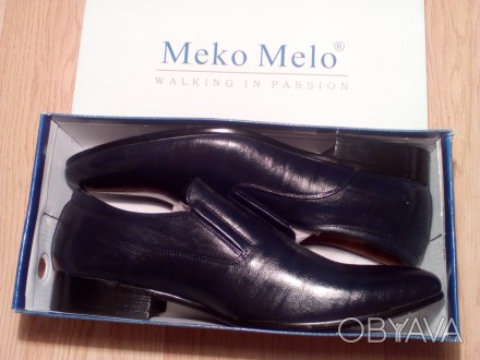 продаются новые мужские классические кожаные туфли meko melo 45 размера.ширина с. . фото 1
