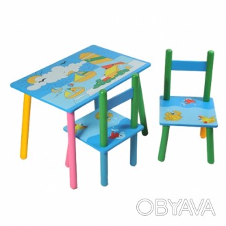 Удобный столик и два стульчика с картинками, изготовлены из высококачественных м. . фото 1