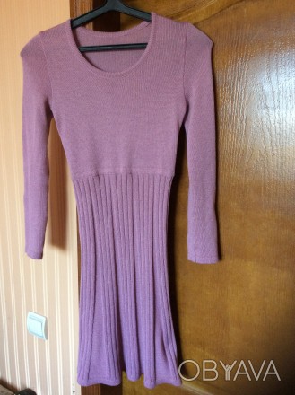 Продам вязаное платье в идеальном состоянии, длина—91, рукав—57, цена—65 грн.. . фото 1
