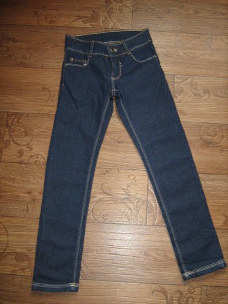 Синие джинсы, очень хорошего качества, плотный коттон,классический пошив,размер1. . фото 4