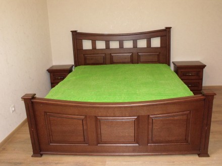 Ліжко дерев'яне дубове
Ціна 13000гр
Розмір під матрас 2000*1600 
Прилiжковi п. . фото 2