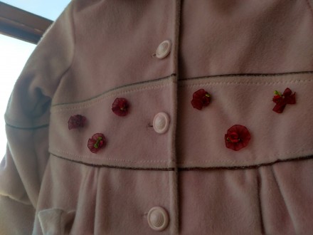 Стильное, модное розовое пальто, размер 32. Состояние идеальное. Капюшон отстёги. . фото 7
