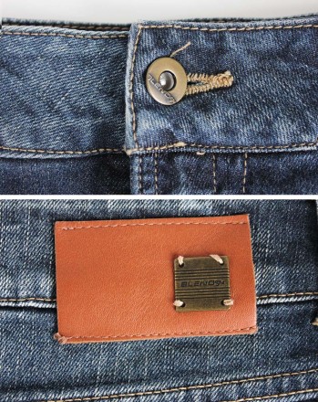 Джинсовая мини-юбка классического кроя Blend с потертостями, р. 38.
Спереди пот. . фото 6