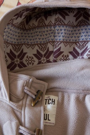 Стильное флисовое пальто без подкладки с капюшоном Stitch&Soul, р. М, но лучше б. . фото 4
