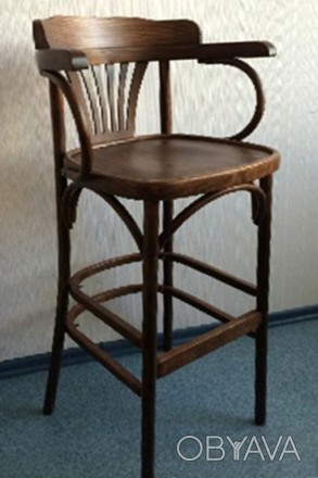 Продам стул барный б/у венский деревянный с подлокотником.Каркас стула сделан из. . фото 1