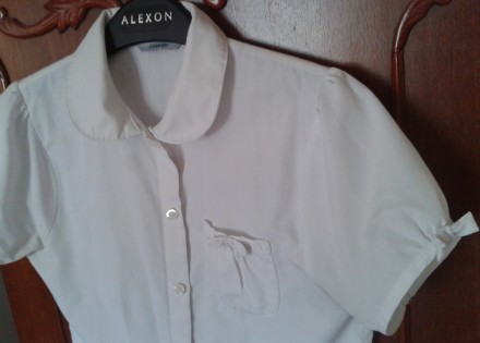 Белая школьная рубашка George для девочки 11-12 лет. Рост 146-152. ПОГ - 41 см, . . фото 3