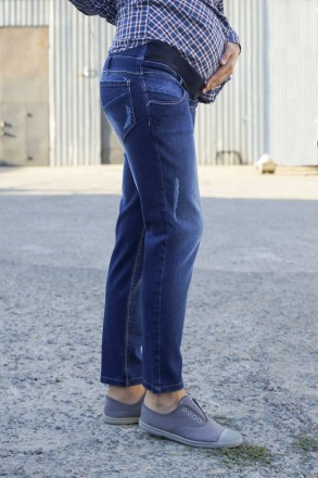 Стильные джинсы-бойфренды свободного силуета. Интересные потертости, мягкая рези. . фото 4