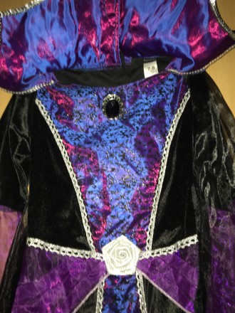 карнавальный костюм карнавальное платье ведьмы колдуньи  на хэллоуин на 7-8лет н. . фото 3