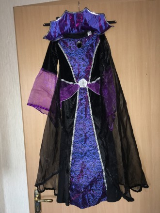 карнавальный костюм карнавальное платье ведьмы колдуньи  на хэллоуин на 7-8лет н. . фото 2