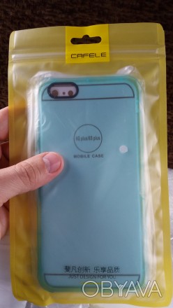 Чехол-бампер для iPhone 6G plus-6S plus. Голубого цвета. Новый.. . фото 1