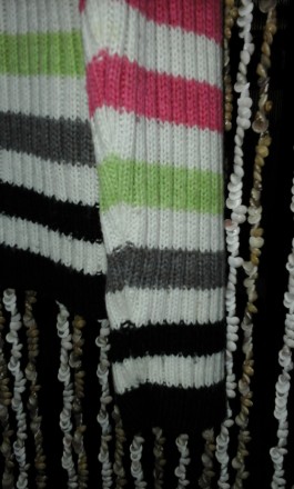 Пуловер женский из мягкой пряжи. Размер 50, в разноцветную полоску, у-образный в. . фото 11