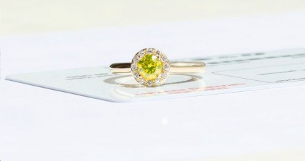Натуральный бриллиант 0,3 карат с отличными показателями:
Цвет: treated greenis. . фото 7