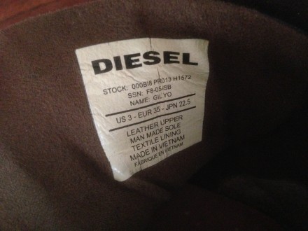 Ботинки Diesel 36 р. Стелька 23-23,5 см. с замерами на этикетке не совпадают. Дл. . фото 7
