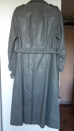 Продаю новое кожаное пальто серого цвета, 48 размер, цена - 1000 грн.. . фото 3