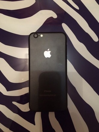 Продам свой iPhone 6 space grey 64gb в корпусе 7 чёрный матовый и с яблочком кот. . фото 4