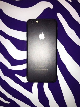 Продам свой iPhone 6 space grey 64gb в корпусе 7 чёрный матовый и с яблочком кот. . фото 3