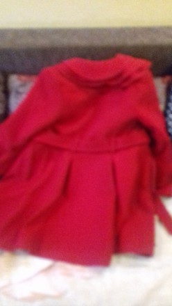 Кашемировое пальто красного цвета.класическое.под поясок.в прекрасном состоянии.. . фото 3