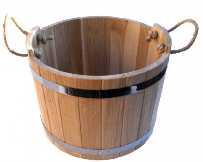 Шайка – бондарное изделие, которое изготавливается специально для бани. Настояща. . фото 3