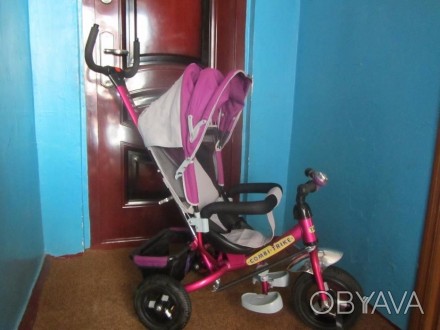 Продам детский велосипед Combi Trike на надувных колесах с родительской ручкой, . . фото 1