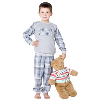 Пижама для мальчика
Материал: байка
Размер: 104
Цвет: бирюзовый, серый. . фото 2