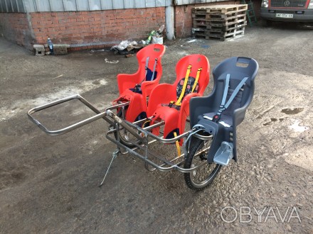 Велоприцеп на три детских велокресла.
Прицеп универсальный четыре Пивных кега и. . фото 1
