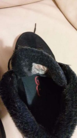Ботинки Kappa кожа(нубук)+замша цвет черный состояние отличное(можно сказать-иде. . фото 6