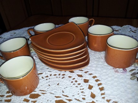 Набор чашек керамических для кофе - 6 шт. . фото 2