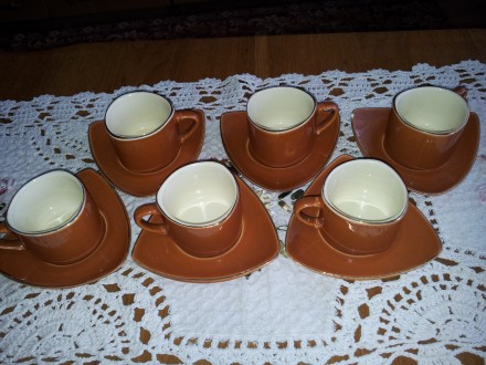 Набор чашек керамических для кофе - 6 шт. . фото 3
