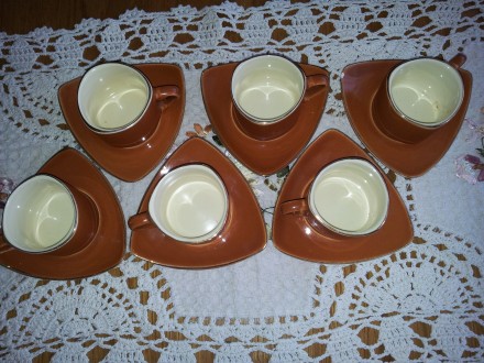 Набор чашек керамических для кофе - 6 шт. . фото 4