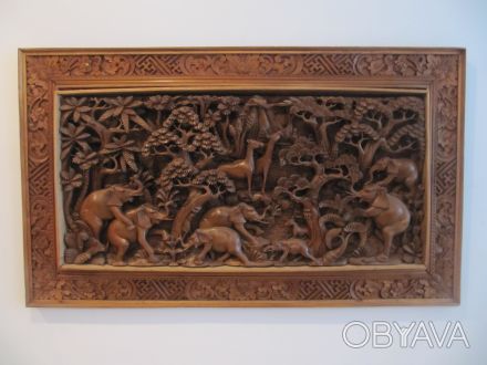 Продам настенное панно резное ручной работы из сандалового дерева пр-ва Индонези. . фото 1