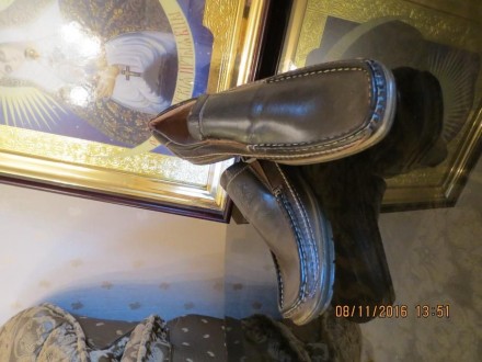 новые кожанные мужские туфли, однако в некоторых местах потрескались, т к долго . . фото 3