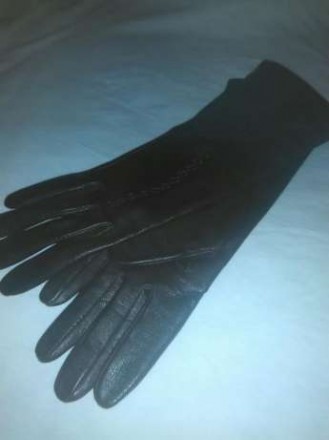 Кожаные перчатки шоколадного цвета, размер XS-S, 6.5. Новые. Без подкладки, деми. . фото 3