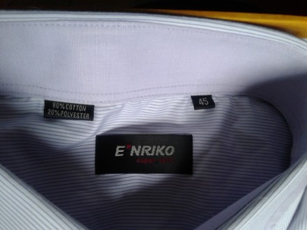Новая красивая рубашка сиреневого цвета в мелкую полоску, бренд E"NRIKO. Упакова. . фото 3
