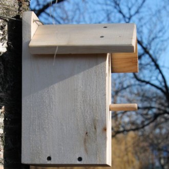 Деревянный домик для птиц изготовленный из доски липы, осины.  Само название скв. . фото 3