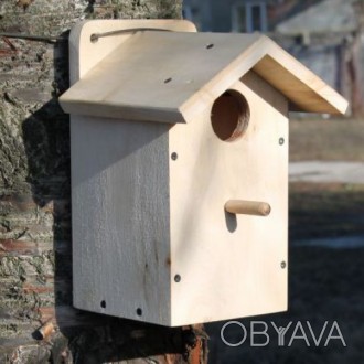 Деревянный домик для птиц изготовленный из доски липы, осины.  Само название скв. . фото 1