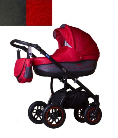 Продам универсальную коляску 2в1 Adamex York после одного ребенка. Цвет красный+. . фото 2