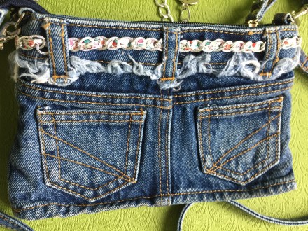 Джинсовая новая сумочка юбка для модницы  
Детская сумочка из плотной джинсовой. . фото 6