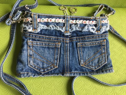 Джинсовая новая сумочка юбка для модницы  
Детская сумочка из плотной джинсовой. . фото 5