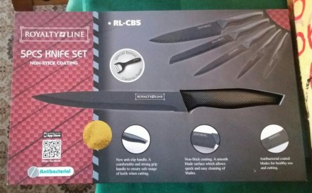 Новый красивый набор ножей 5 штук+ чистка для овощей. . фото 3