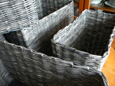 Изготавливаю под заказ плетенные корзинки из бумаги, выглядят как обычные корзин. . фото 10