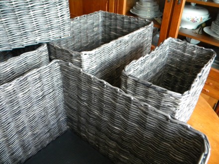 Изготавливаю под заказ плетенные корзинки из бумаги, выглядят как обычные корзин. . фото 4
