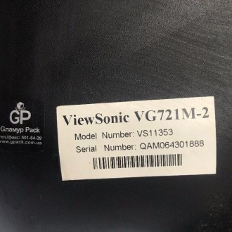 Продам ЖК монитор ViewSonic VG721m, 17 дюймов, разрешение 1280 х 1024, без битых. . фото 3