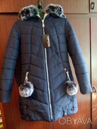 Продаю нову теплу зимову куртку (холлофайбер), 46 розмір. Можу віддати при зустр. . фото 1
