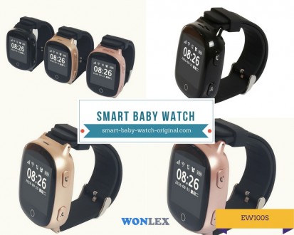 Smart Baby Watch EW100S (D99S) c GPS. Детские умные часы телефон Юниор с пульсом. . фото 2