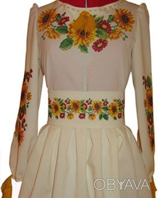 Вишивана жіноча сукня з квітами

Всі розміри

Тип вишивки - машинна хрестико. . фото 1