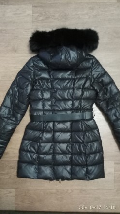 Куртка зимняя, черного цвета, очень тёплая,мех натуральный(на капюшоне кролик, в. . фото 4
