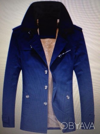 Продам новую мужскую демисезонную куртку. Размер S. В наличии только синяя. Длин. . фото 1